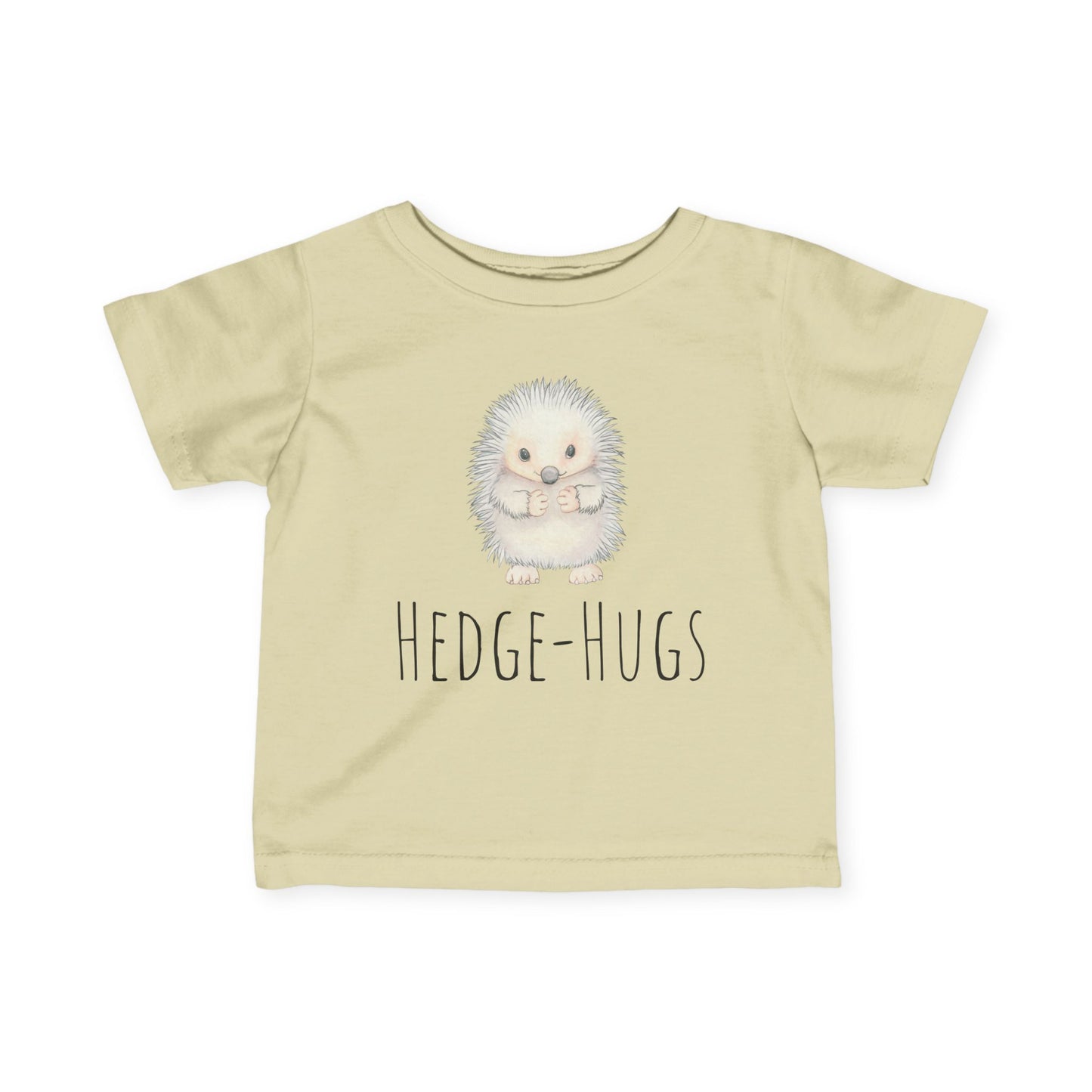 Hedgehog Infant Tee, Baby Shirt with Cute Painting & Hug Quote, Kids Animal T-Shirt, Toddler Top, Children's Clothing