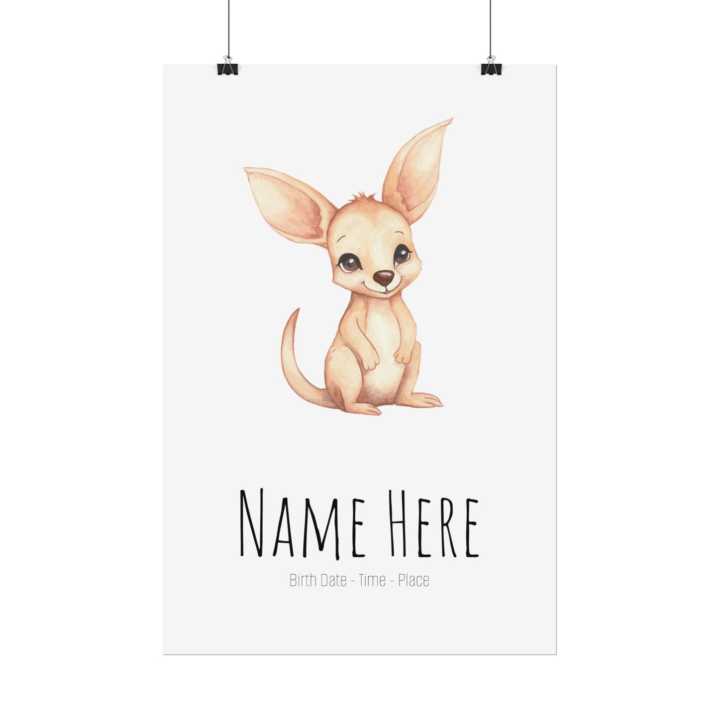 Baby Joey Personalised Rolled Posters