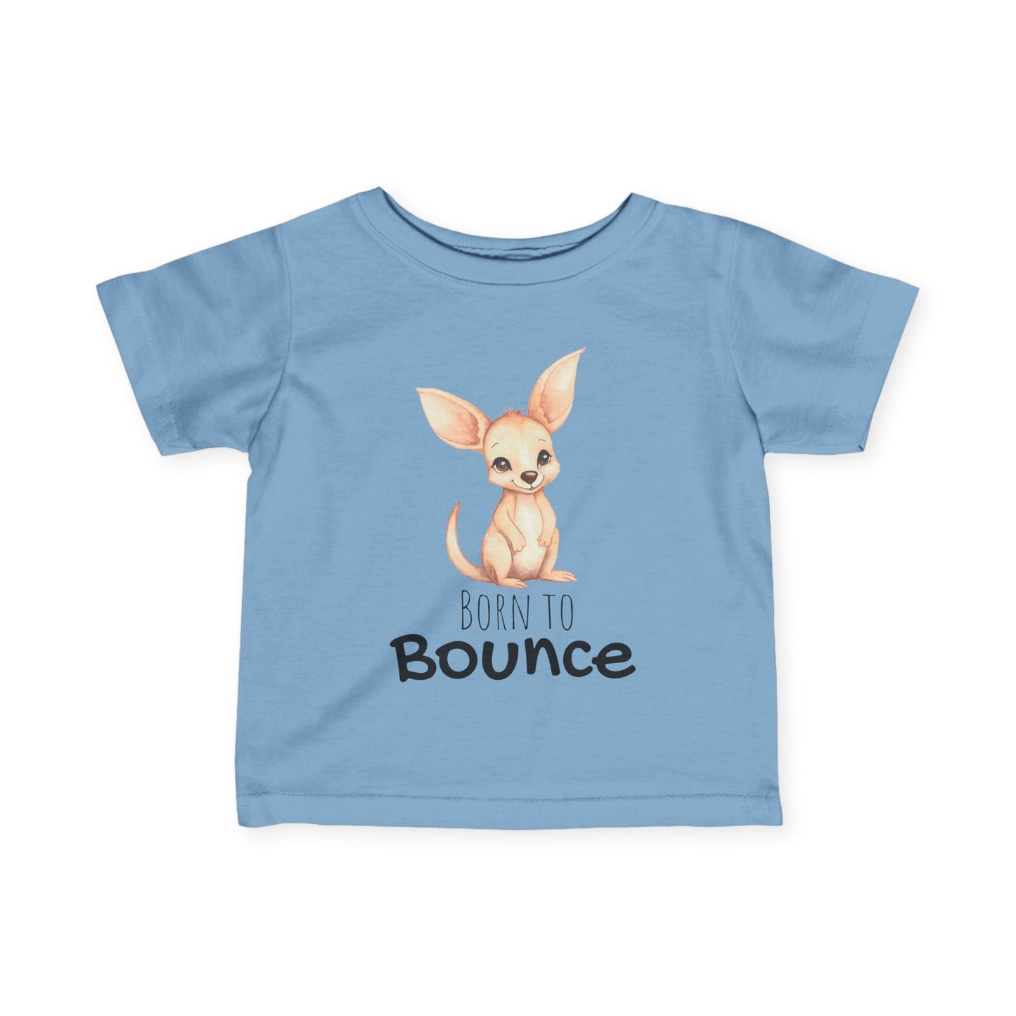 Cute Infant Fine Jersey Tee - 'Born to Bounce' Baby T-Shirt, Toddler Gift, Baby Shower, Playdate Outfit, Animal Lover