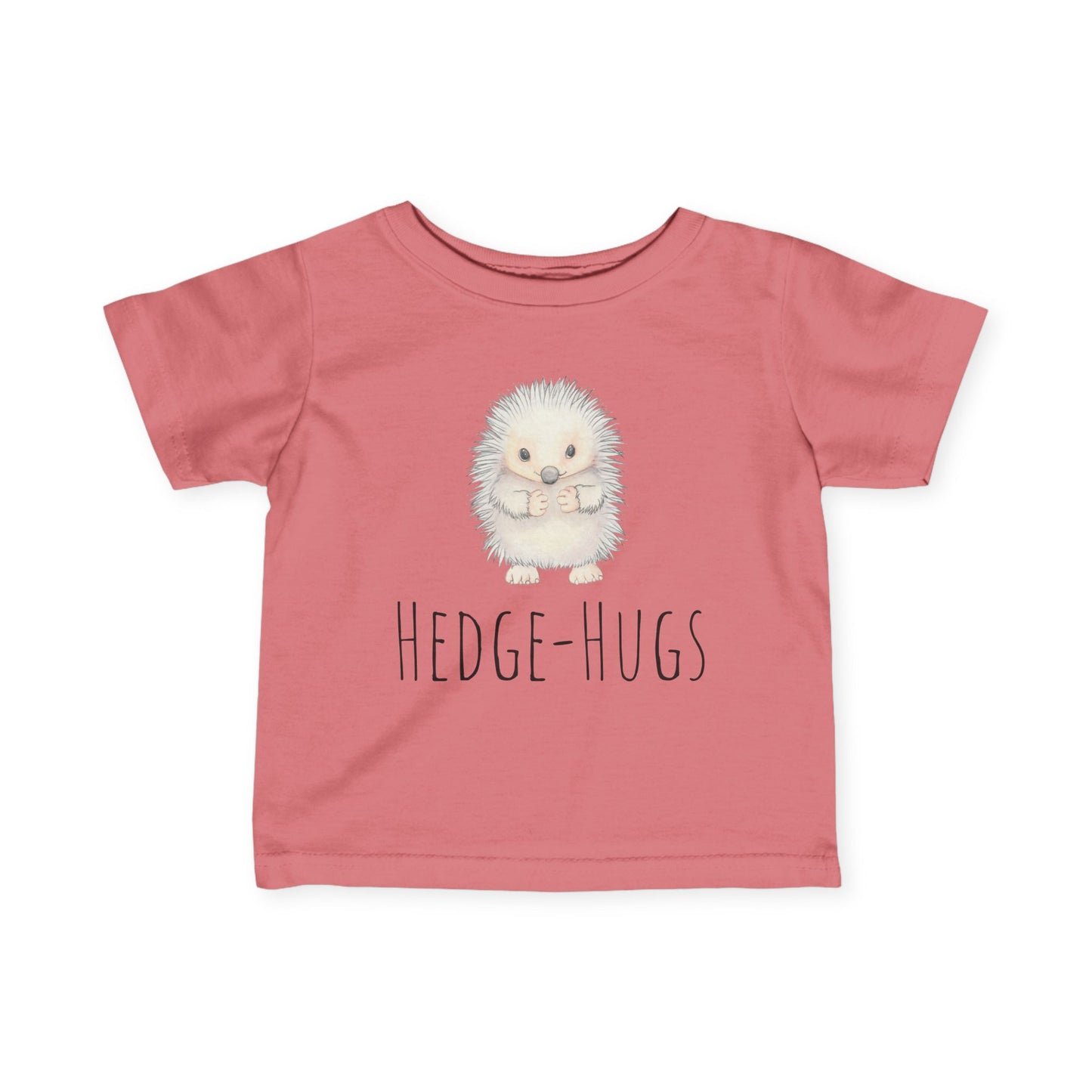 Hedgehog Infant Tee, Baby Shirt with Cute Painting & Hug Quote, Kids Animal T-Shirt, Toddler Top, Children's Clothing