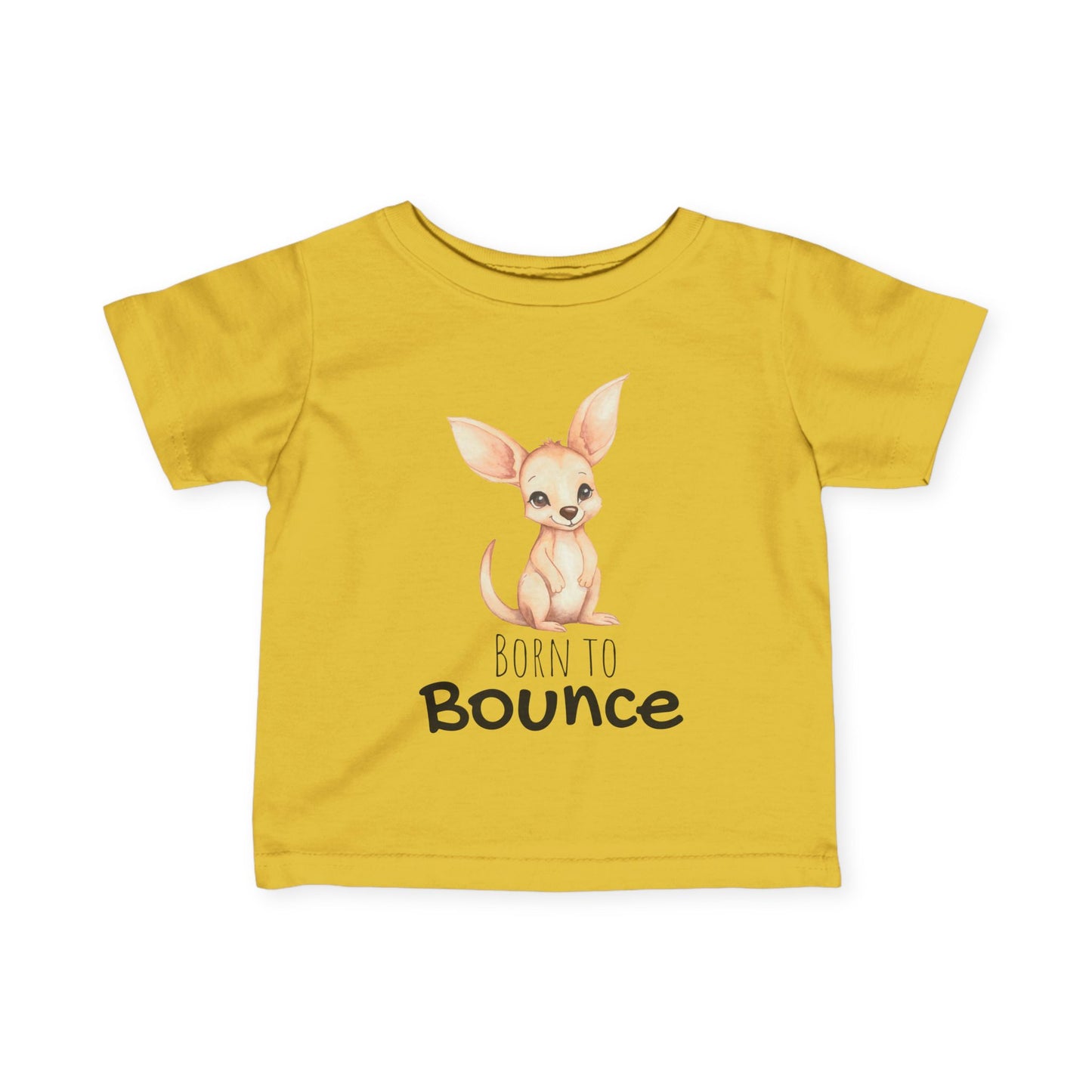 Cute Infant Fine Jersey Tee - 'Born to Bounce' Baby T-Shirt, Toddler Gift, Baby Shower, Playdate Outfit, Animal Lover