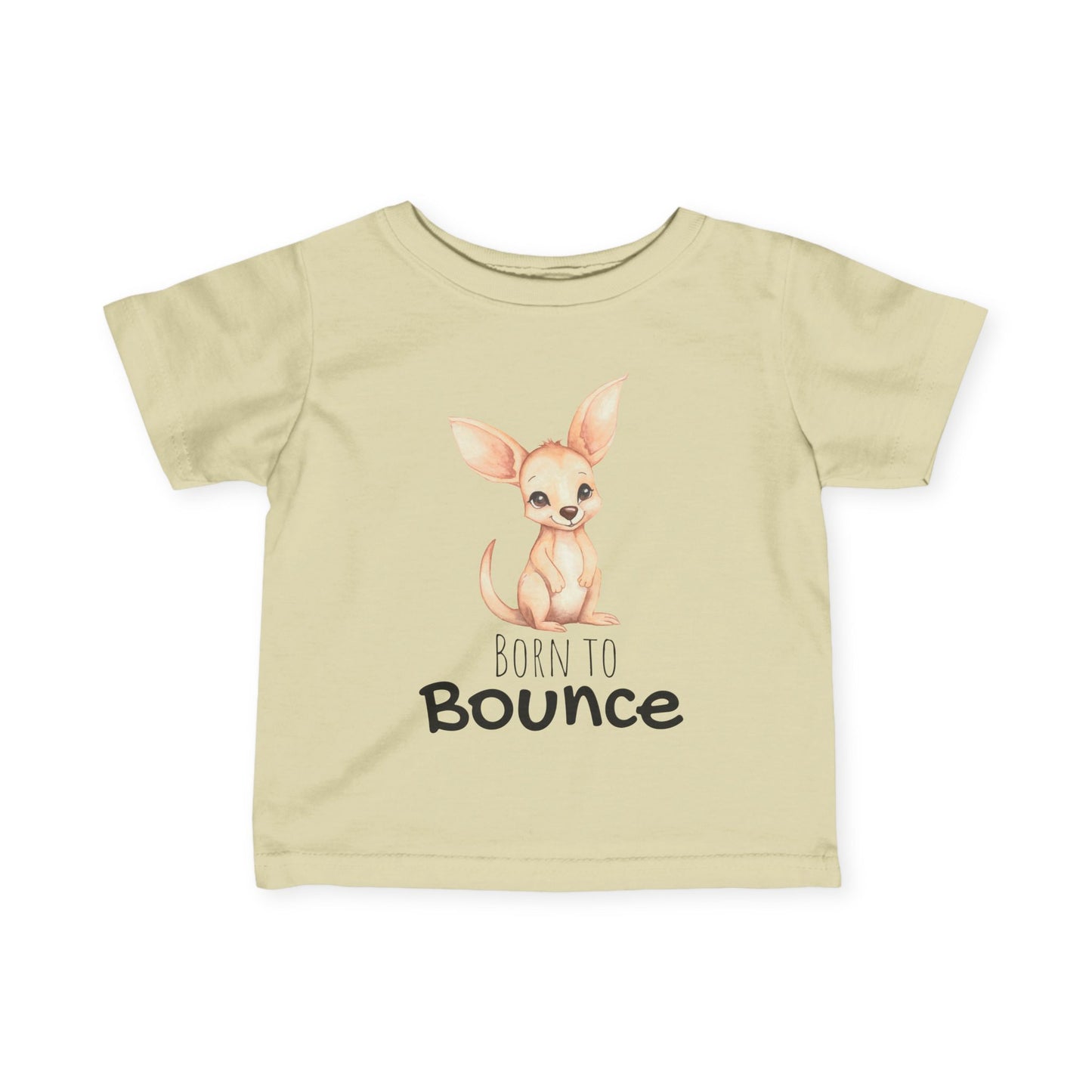 Cute Infant Fine Jersey Tee - 'Born to Bounce' Baby T-Shirt, Toddler Gift, Baby Shower, Playdate Outfit, Animal Lover