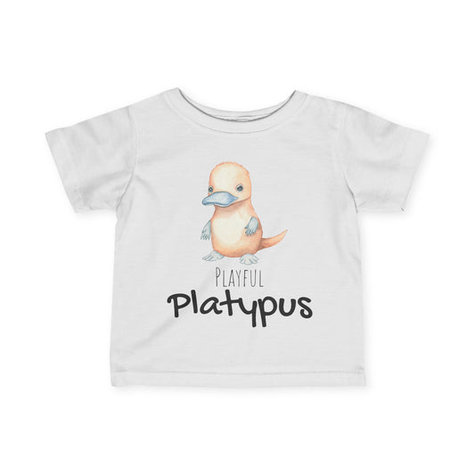 Cute Platypus Infant Tee, Baby Shirt with Playful Quote, Kids T-shirt, Toddler Top, Animal Lover Onesie, Children's Clothing, Funny Bodysuit