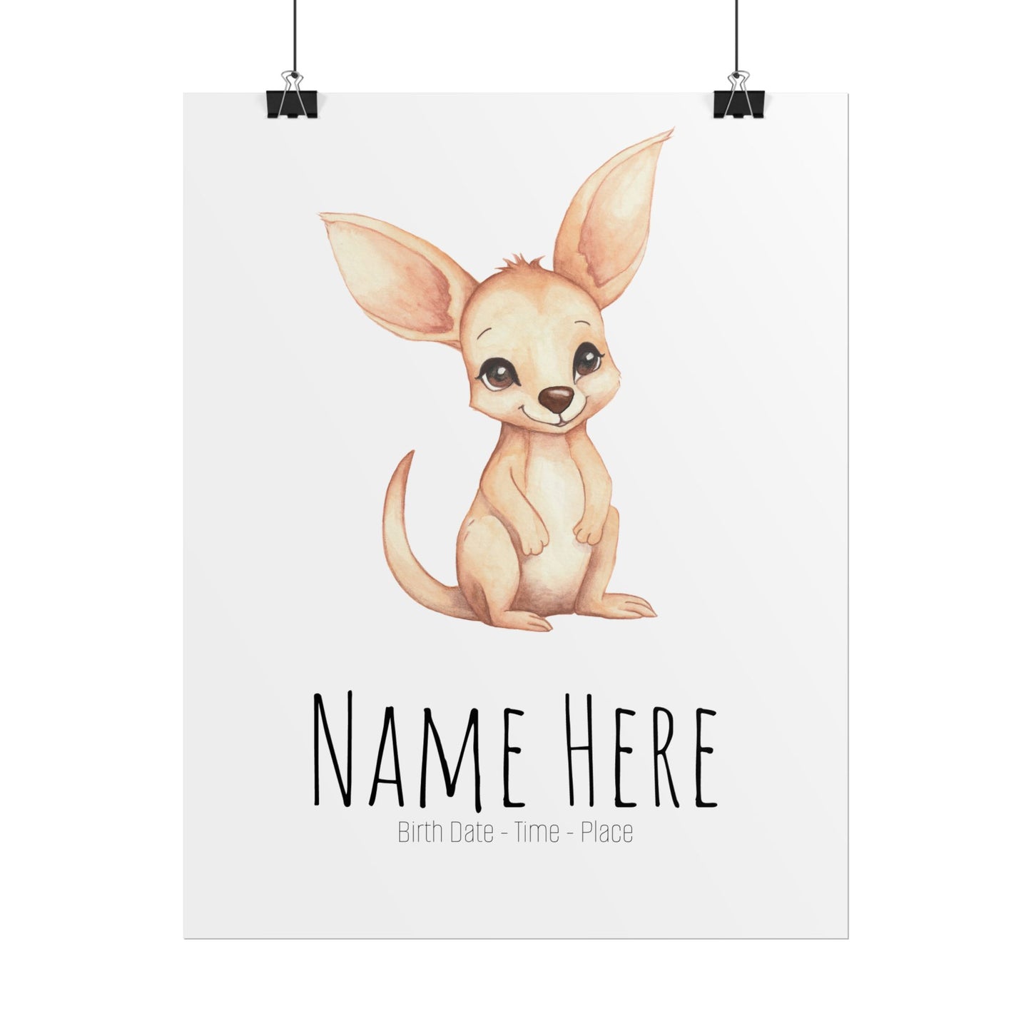 Baby Joey Personalised Rolled Posters